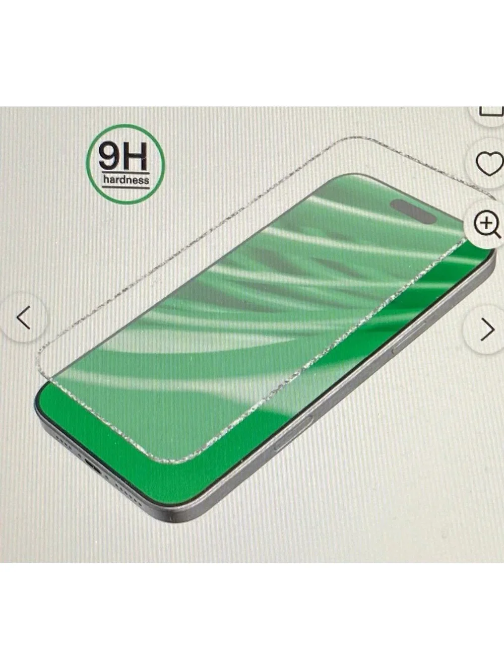 Onn Glitter Frame Glass Screen Protector for 17 Pro